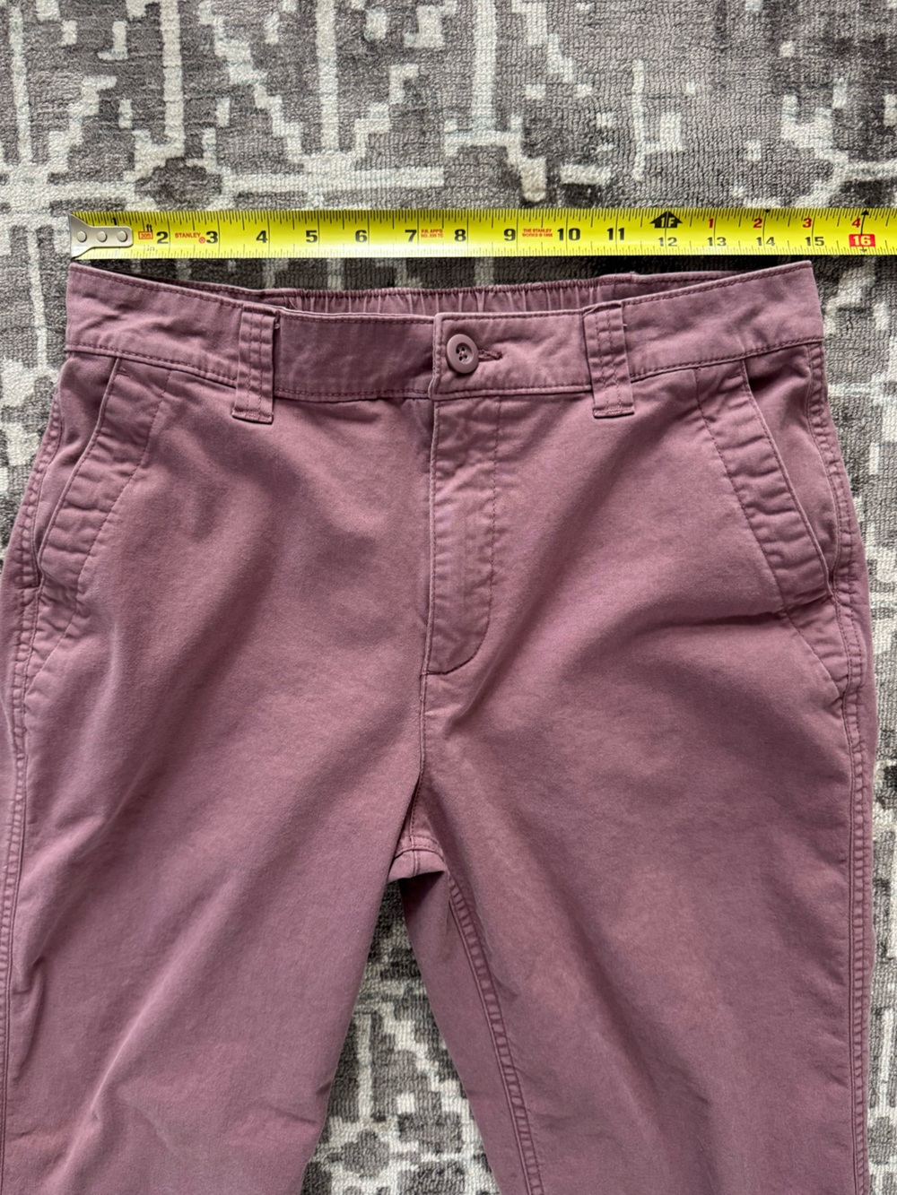 Old Navy Dusty Mauve OG Chino Pants High-Waisted OGC Chino Tapered Straight Pant - Picture 6 of 13